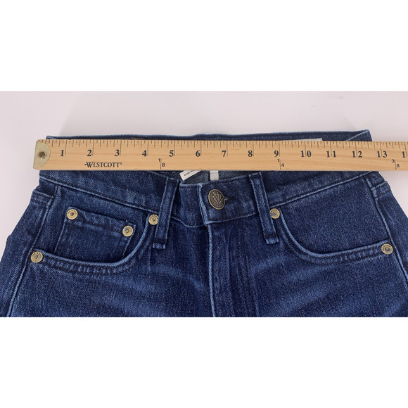 NWT Rag & Bone Dark Wash Andi High Waist Wide-Leg Jeans 25 - Picture 12 of 16